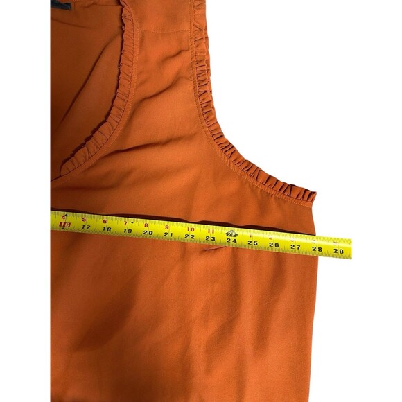 ModCloth‎ Rust Womens Ruffled Sleeveless Lightweight 3X Vacation Travel Fairy - Picture 4 of 7